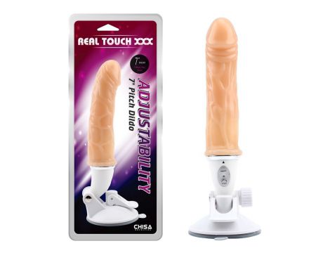 Wibrator realistyczny z regulowaną przyssawką Real Touch XXX cielisty 23 cm